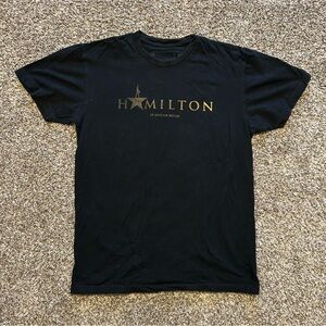 Hamilton Broadway musical unisex small black souvenir tee tshirt Lin Manuel show